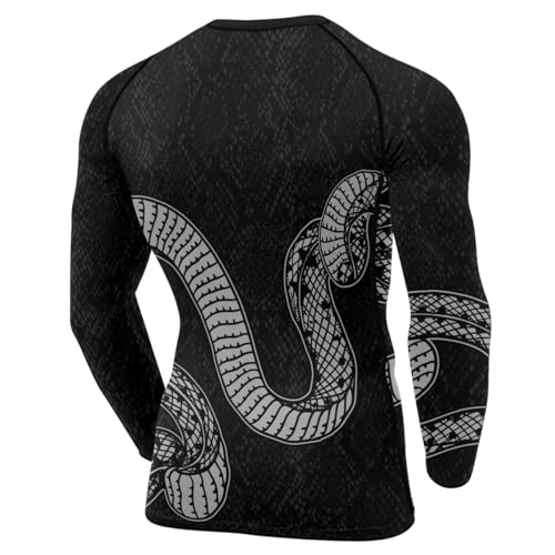 Snake Rash Guard Long Sleeve Compression Shirt Men's Baselayer Fight Wear Jiu Jitsu MMA BJJ Muay Thai3