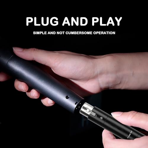 Inline Mikrofonvorverstärker, Mikrofon Booster Vorverstärker mit 28 DB Verstärkung, Verlustfreie Verstärkung, Dynamischer Aktiver Inline Mikrofon Booster Vorverstärker (BLACK)