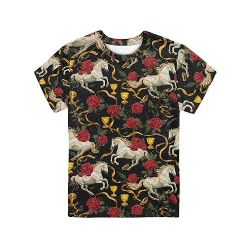 Image of Kids Graphic T-Shirt Boys Girls Novelty Tees Top Short Sleeve Shirts Summer Blouses 3-16