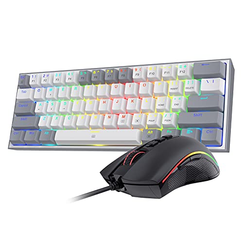 Image of Redragon K617 Fizz 60% Wired RGB Gaming Keyboard & Cobra M711 Wired USB 10,000 DPI Gaming Mouse with 7 Programmable Buttons and 16.8 Million Chroma RGB Color Backlight (Black)