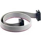risingsaplings 2 sztuk 2 x 4 8p 8 pinów IDC żeńskie na żeńskie kabel szary o długości 20 cm 1.0mm kabel krokowy 2.0mm otwór
