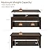 Yaheetech Lift Top Coffee Table with Hidden Storage Compartment & 2 Open Shelves, Rising Tabletop Pop Up Center Table for Living Room Reception Room, 47.5'' L, Espresso
