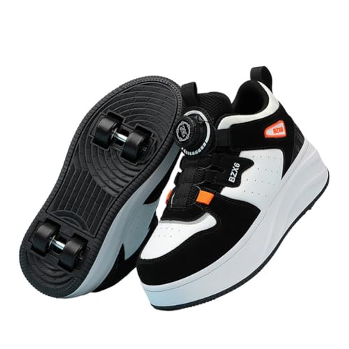 Kids Roller Skate Shoes Roller Sport Sneakers Shoes for Boys Girls Outdoor Running Sneakers with Wheels Unisex Child Retractable Sneakers Shoes for Birthday Children Show Gift