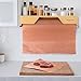 Libreshine 18 Inch Butcher Paper Dispenser with Cutter | Heavy-Duty Holder for Plastic Wrap, Foil, Freezer Paper & Kraft Rolls | Wall/Tabletop Bamboo Organizer | Kitchen, Crafting, Commercial Use