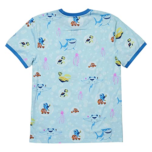 T-shirt Le Monde de Nemo Pixar Loungefly vêtement Disney collector bubble bleu taille XL - 4