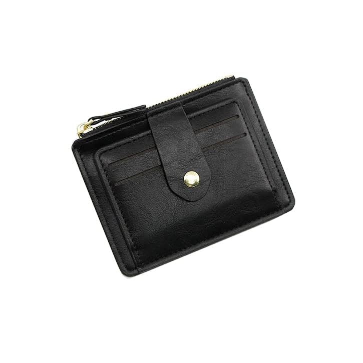 Small Wallet for Women Genuine Leather RFID Blocking Card Holder Organizer Pocket Compact Bifold Ladies Mini Purse (Black)2
