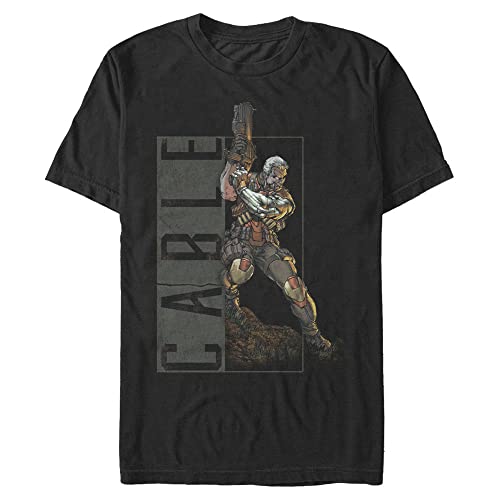 T-shirt Marvel imprimé noir grande taille mode homme 4XL