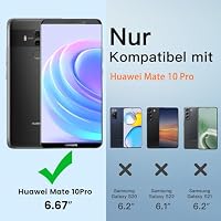 HuwaiH Handyhülle für Huawei Mate 10 pro Hülle, Anti-Schock, Upgraded Kameraschutz, Antikratzer, Anti-Rutsch Schutzhülle, Unterstützt kabelloses Laden, Anti-Fingerabdruck Case(schwarz) – Ansicht 2