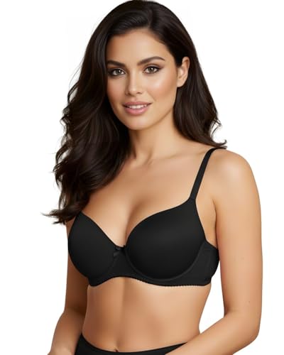 Image of Saforia Cuddlecot Cotton Padded T-Shirt Bra for Women | Wire-Free Full Coverage Bra | Breathable Soft Cotton Everyday Bra | Seamless Comfort Innerwear