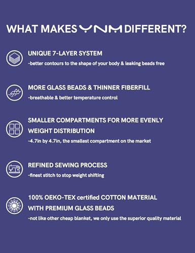 image for YnM Weighted Blanket — Heavy 100 Percent Oeko-Tex Certified Cotton M