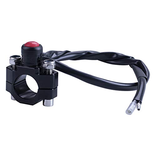 Oraevy Cnc Universal Motorcycle Engine Stop Start Kill Switch Button With Mounting Backplate For Atv,Dirt Pit Bike,Scooter,Quad - Black #TOP1