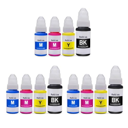 KRLAZdN Recambio de Tinta a Base de Agua GI 190 Compatible con Impresora G3110 G3111 G4100 G4110 4111(3 Set)