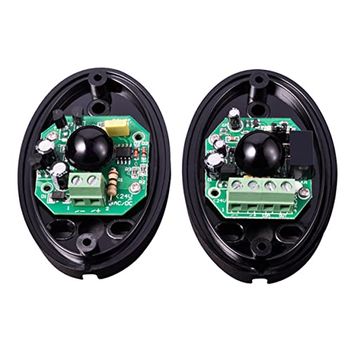 NUOBESTY Alarm Motion Sensor Siren Beam Detector Security Alert Indoor Outdoor Rain Cover Beam Sensor Pair