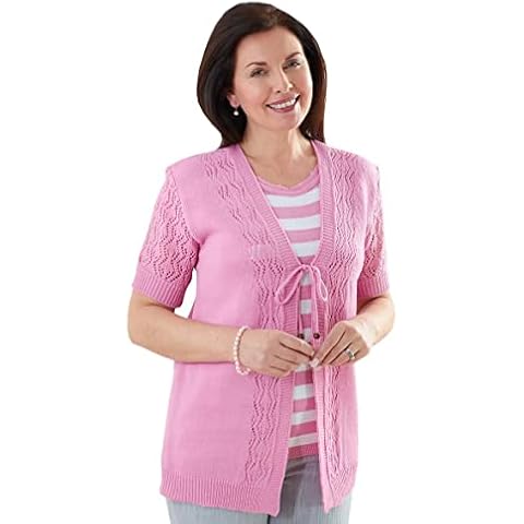 Fashion Friendly Pink Twin Set with Tie Front Cover