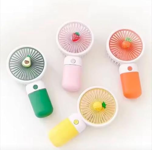 Image of MIRADH Mini Handheld Fan (Upto 6 Hours Running) Rechargeable 2000 Mah Battery Operated Portable Fan, Desk Fan, Carry It Anywhere (Pink)