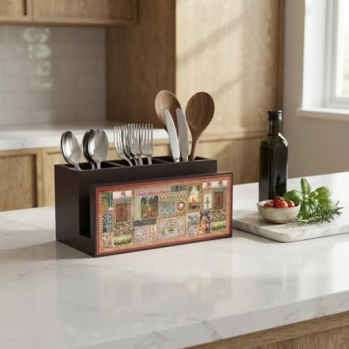 Image of Home Sparkle Tissue Paper Box Holder for Car, Home Decor, Gifting & Office Desk - Rectangular MDF with Elegant Print Design