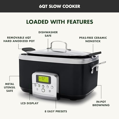 GreenPan-Elite-8-in-1-Programmable-6QT-Electric-Slow-Cooker-Dishwasher-Safe-Lid-Removable-Crock-PFAS-Free-Healthy-Ceramic-Nonstick-Multi-Cooker-Sear-SauteBrown-Steam-Basket-Roast-Black