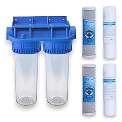 MGidea filtro acqua KIT due stadi Quattro cartucce NW-BR10B3 filtrazione sedimenti e carboni attivi 1" 1/2" 3/4" (3/4" (26,16mm))