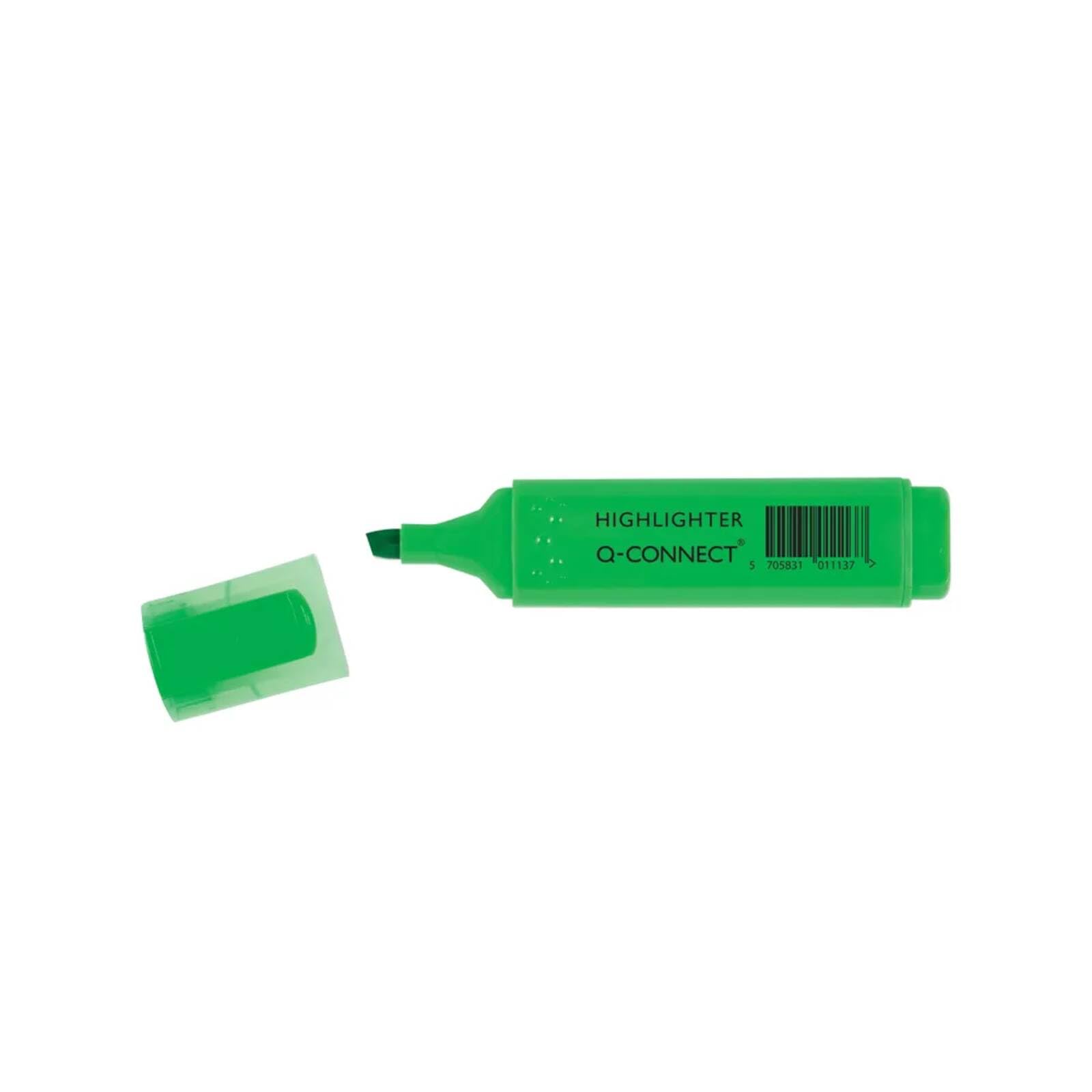Q-Connect Green Highlighter Pen [Pack of 10]