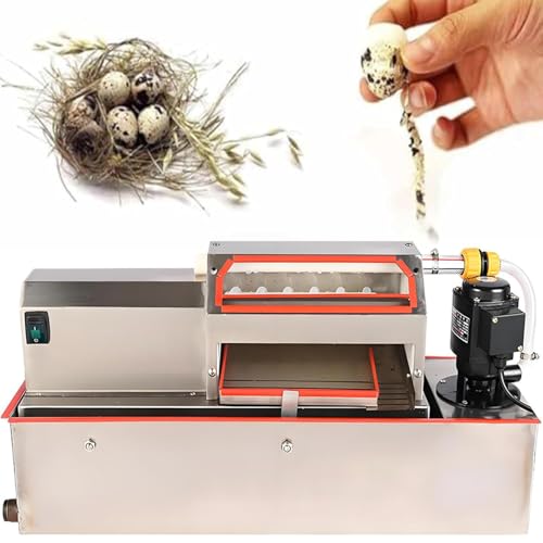 Pelador automático de huevos de codorniz, máquina eléctrica para descascarillar huevos, motor de 25 W, acero inoxidable, se pela en segundos para uso doméstico o comercial