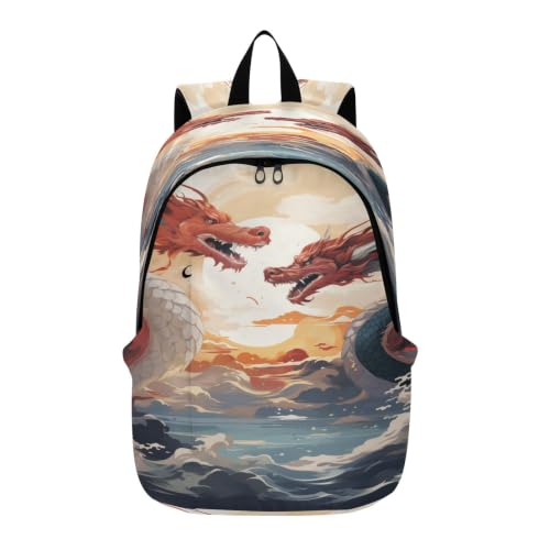 Sac à dos dragon volant aquarelle pour randonnée et voyage léger