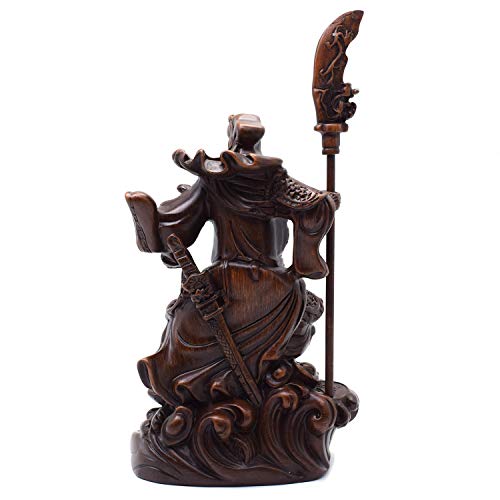 Estatua Feng Shui Guan Di para decoración miniatura 6