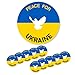 Ukraine Sticker Kreis [10 Stück] "Peace for Ukraine" Aufkleber / Sticker | 10x runde (9,5cm x 9,5cm) Auto-Aufkleber - klimaneutral in Deutschland hergestellt