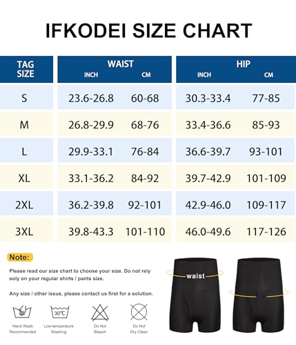 Ifkodei MEN COMPRESSION SHORTS BOXER BRIEFS Men Tummy Control Compression Shorts Boxer Briefs High Waist Seamless Slimming Belly Underwear Body Shaper Black thumb #5