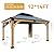 ZIENLIFE 12x14 ft Cedar Wood Gazebo with Sunlight Roof &Storage Cabinet, Hardtop Gazebo with Galvanized Steel Double Roof, Heavy Duty Pavilion for Patio Lawn and Garden