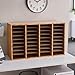 Safco Literature Organizer, 36 Compartments, Office and Classroom Mailbox with Adjustable Shelves, Wood Paper and Mail Sorter, Medium Oak