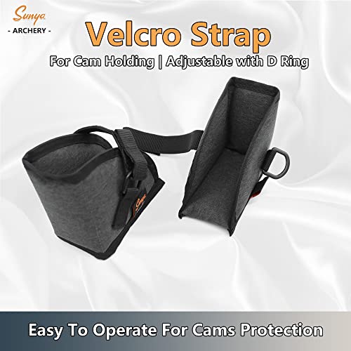 Sunya Compound Bow Cam Protectors Soft Or Hard Bow Case Cover Cam Guards Cam Pockets For Compound Bows Bag As Accessory (Grey) #TOP2