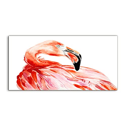 Tableau de salon motif flamant rose déco murale acrylique chambre moderne 100x50
