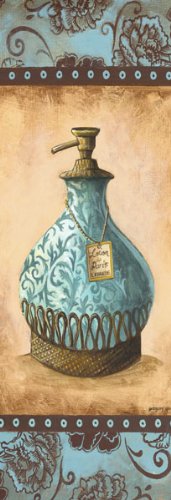 Wallsthatspeak 2 Blue French Lotion And Savon Panels - Two 6X18 Poster Prints #TOP2