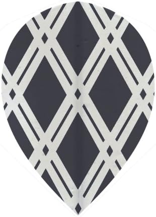 25 Sets #3546 AmeriThon Black Cut-To-Clear Antique Glass Look Dart Flights