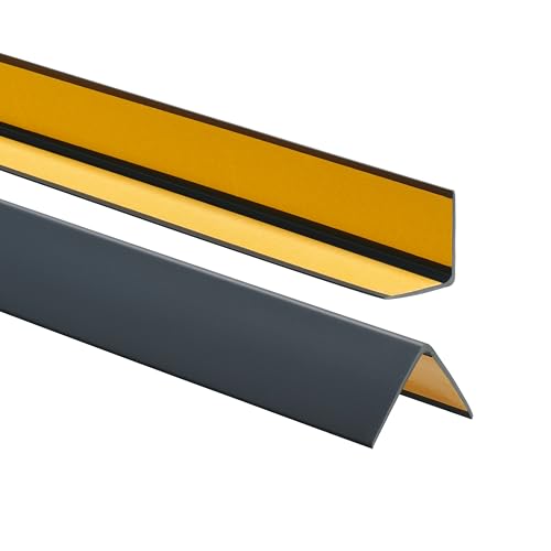 Preisvergleich Produktbild ProfiPVC Winkelprofil 35x35mm, 180cm - Kunststoffwinkel aus PVC-Gummi - selbstklebend Kantenschutzprofil, elastischer Kantenschutz - Eckschutzprofil, einfache Montage - Anthrazit