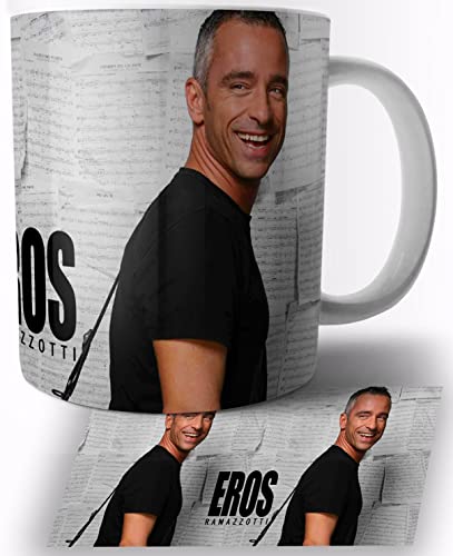 Eros Ramazzotti Taza de Ceramica Blanca 325ml Mug Cover