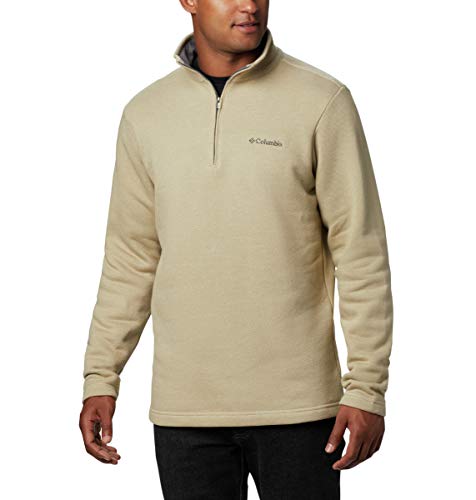 Columbia Men's Hart Mountain III Half Zip, Dark Stone Heather, Small