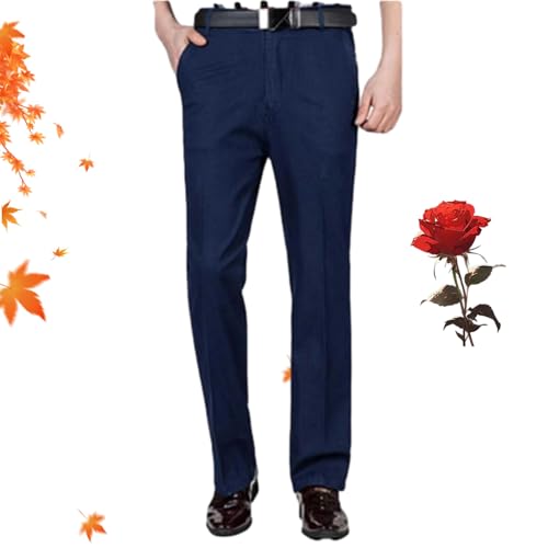 Dudlle Men's Fit Stretch Dad Jeans Jetjeans Men's High Waist Straight Fit Stretch Jeans,Casual Jetjeans Stretch Denim