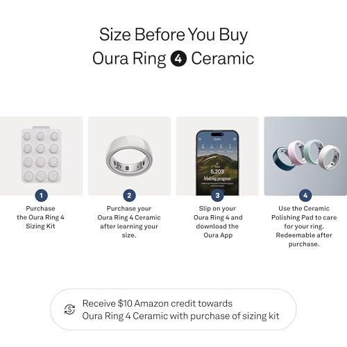 Oura Ring 4 - Ceramic Cloud - Size 13 - Sleep, Activity, Women’s Health, AI Advisor, Up to 8 Days of Battery Life, Size Before You Buy, Android & iOS Compatible — view 3