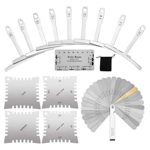 Règle de configuration de guitare en métal pour corriger l'action des cordes trop hautes