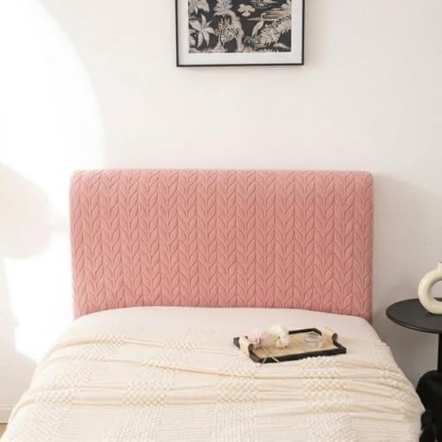 Image of HOMETHREADS Stretchable Lycra /Velvet Headboard Cover | Soft, Dust-Proof & Wrinkle-Resistant Bed Back Protector | Fits Leather, Wooden & Fabric Bedsides | for 3ft to 3.5ft Beds (Pink,90x65cm)