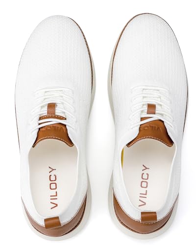Image of VILOCY Men's Casual Dress Sneakers Lace-Up Oxfords Business Mesh Breathable Walking Shoes Tennis Comfortable