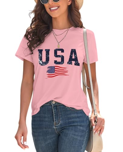 Image of KevaMolly Basic T Shirts for Women UPF 50+ Short Sleeve Casual Summer Tops Trendy Solid Loose Fit Crew Neck Tees Tshirt