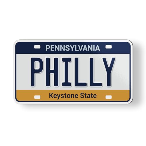 Imán decorativo rectangular estilo placa Pennsylvania 3.5" miniatura 1