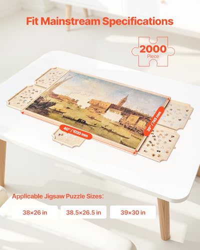 Évitez le mal de dos avec la table de puzzle rotative 2000 pièces VEVOR - 2