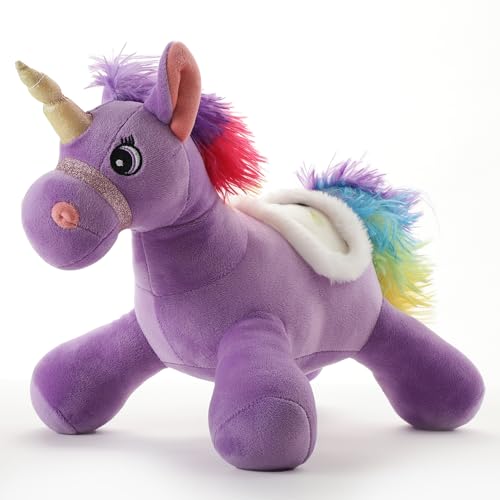 Image of Purple Unicorn Plush Soft Toy 45 CM for Kids, Ultra Soft Stuffed Unicorn Teddy with Wings, Cute Hugging Plush Doll for Babies, Toddlers, Girls & Boys, Birthday Gift, Washable