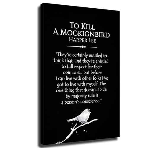 Generic To Kill A Mockingbird Quote Poster Poster Canvas Wall Art Living Room Wall Art Bedroom Wall Decor Printins (8x12inch-No Framed), white