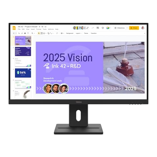 Lenovo ThinkVision E27Q-40 Monitor (Lenovo ThinkVision E27Q-40 - Monitor a LED - 27 - 2560 x 1440 QHD @ 100 Hz - IPS - 350 cd/m??² - 1500:1 - 4 ms - 2xHDMI, DisplayPort - altoparlanti - nero corvino