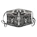 Produktbild Rave Gesichtsbedeckung Viking Krieger Gungnir Speer Odin Rabe zwei Wolf keltischen Knoten Druck Gesichtsschutz Gesichtsbehandlung white with 5 filters