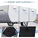 uxcell Waterproof Pop-up Camper Trailer Cover Fits 10'-12' RV Cover Anti-UV with 3+2 Straps and Air Vents Protection for Motorhome Silver Tone